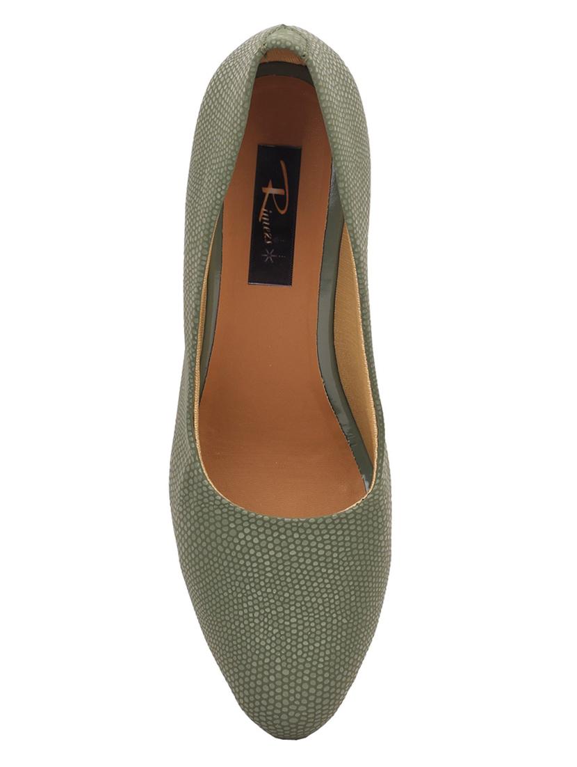 women textured olive slip on pump - 20477977 - Standard Image - 5