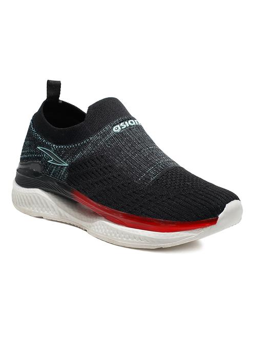 men self designed black slip on sport shoe - 20477993 - Standard Image - 0