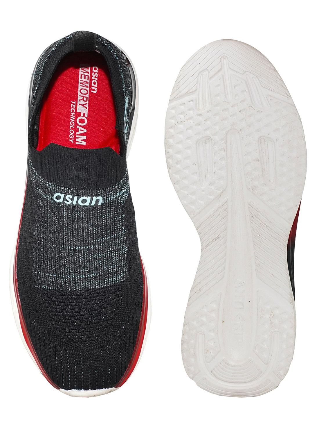 men self designed black slip on sport shoe - 20477993 - Standard Image - 3