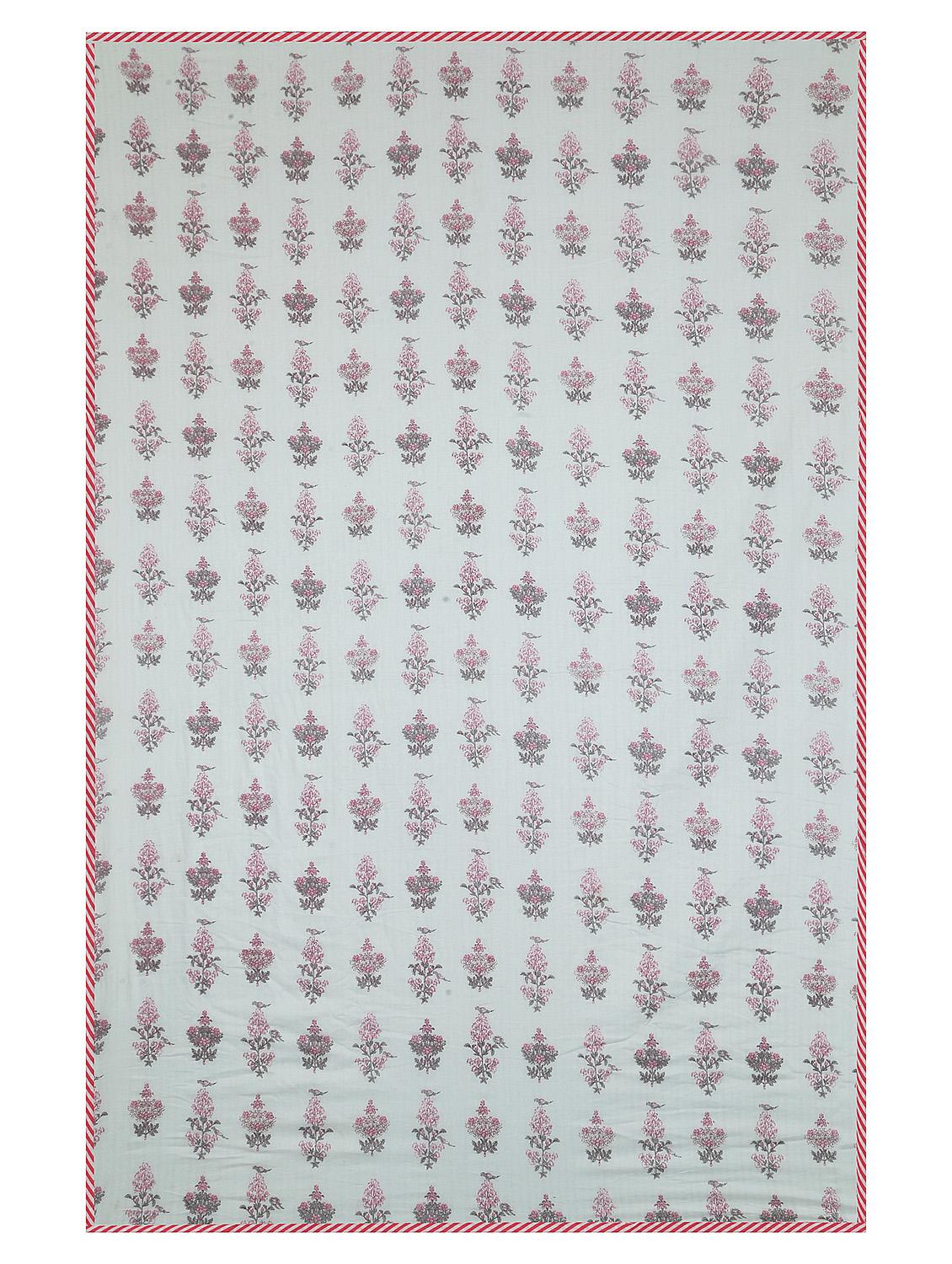 texstylers cotton reversible floral print 57 x 87 inches jaipuri single bed ac dohar - 20478366 - Standard Image - 3