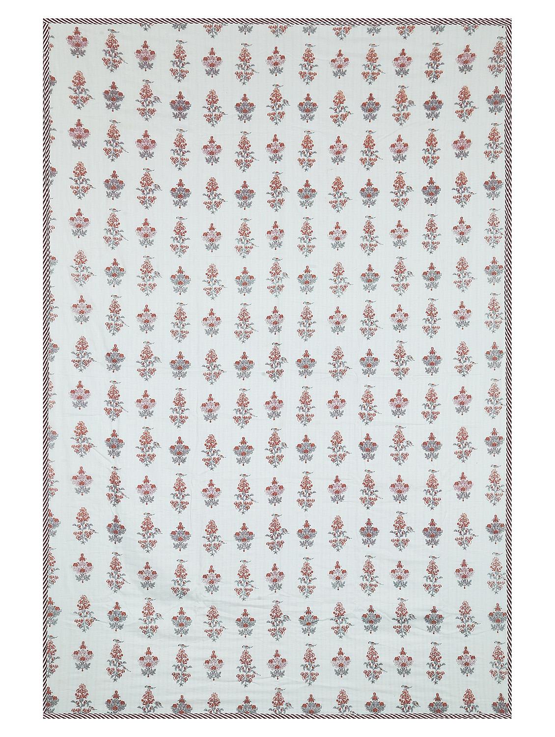 texstylers cotton reversible floral print 57 x 87 inches jaipuri single bed ac dohar - 20478368 - Standard Image - 3