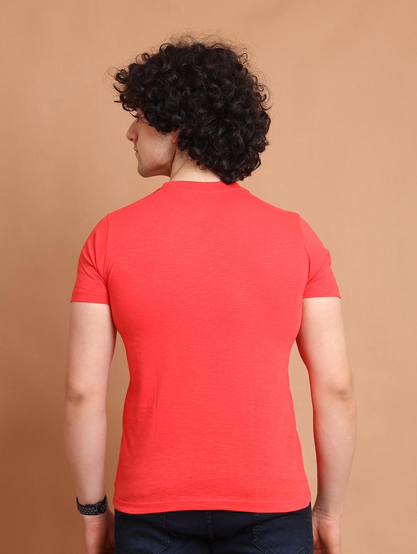 men round neck solid regular t-shirt - 20478531 - Standard Image - 3