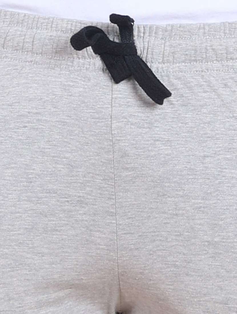 men side striped grey melange cotton shorts - 20478540 -  Standard Image - 5
