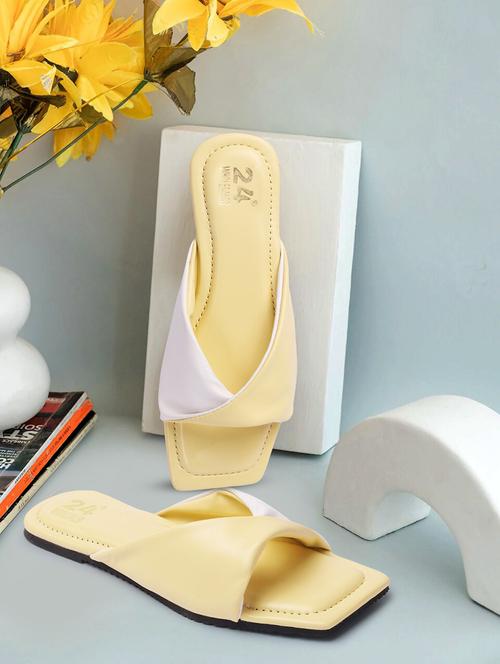 women lemon sherbet slip on sandal - 20478601 - Standard Image - 0