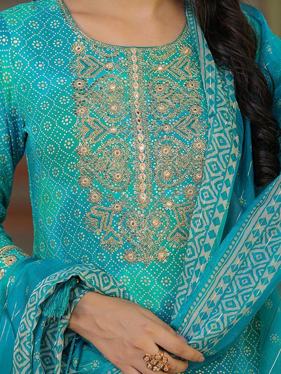 foil printed suit set - 20478665 - Standard Image - 3