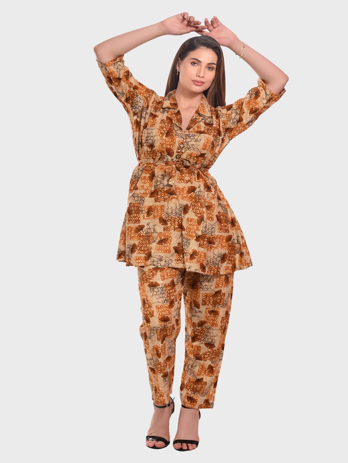 women multi color kurti & pant co-ord sets - 20478696 -  Standard Image - 3