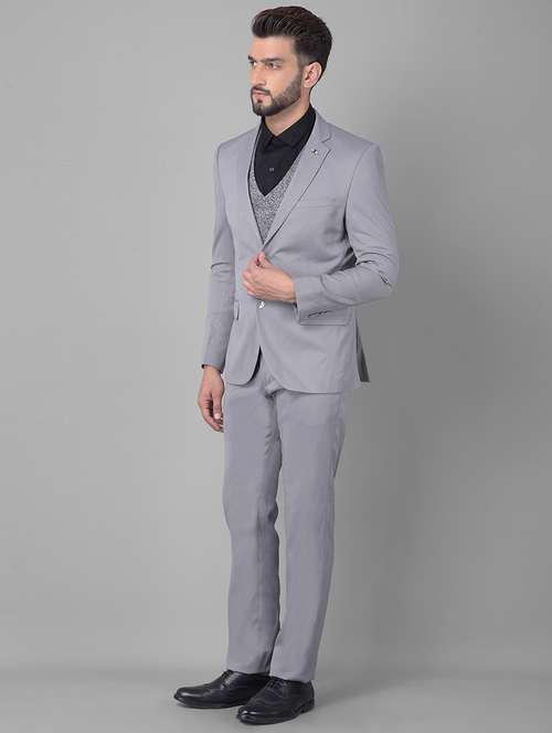 men grey terry rayon 2-piece suits  - 20478883 -  Standard Image - 0