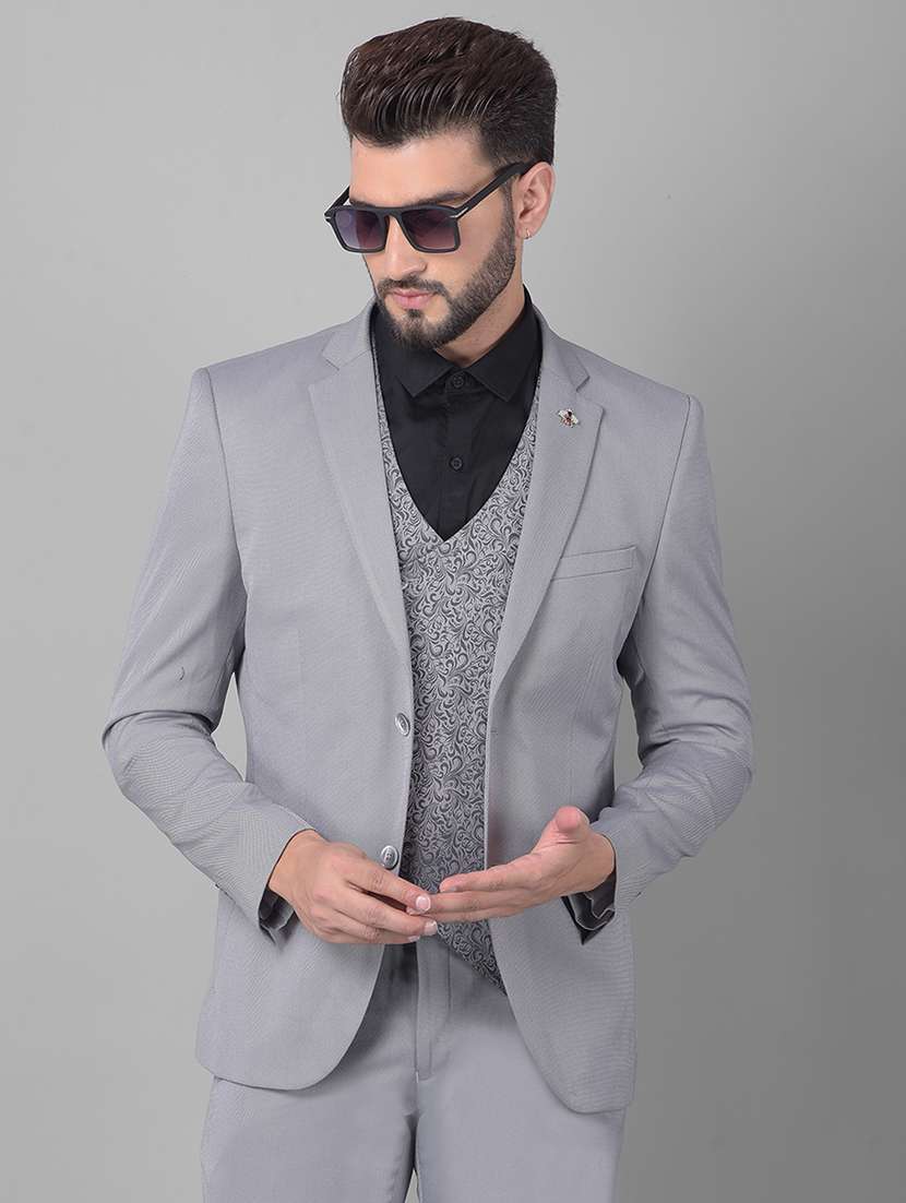 men grey terry rayon 2-piece suits  - 20478883 -  Standard Image - 3