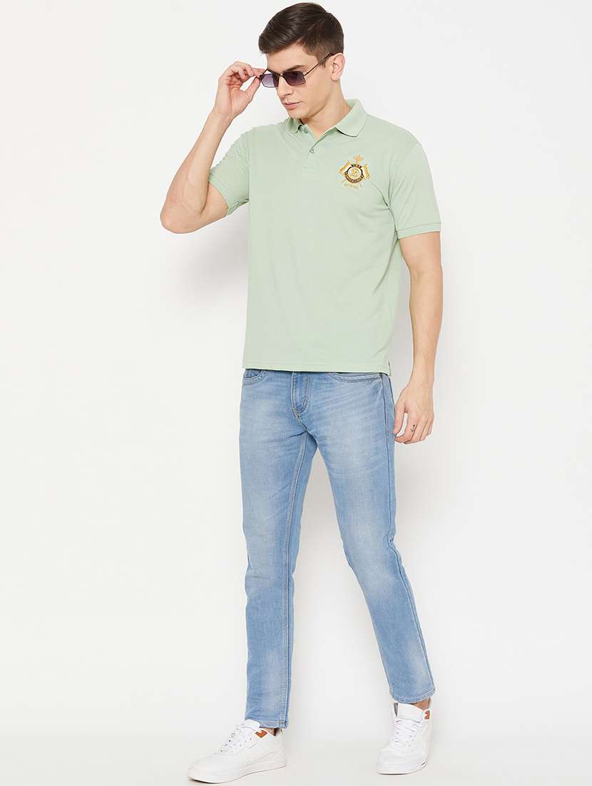 neo mint solid polo t-shirt - 20483773 - Standard Image - 3