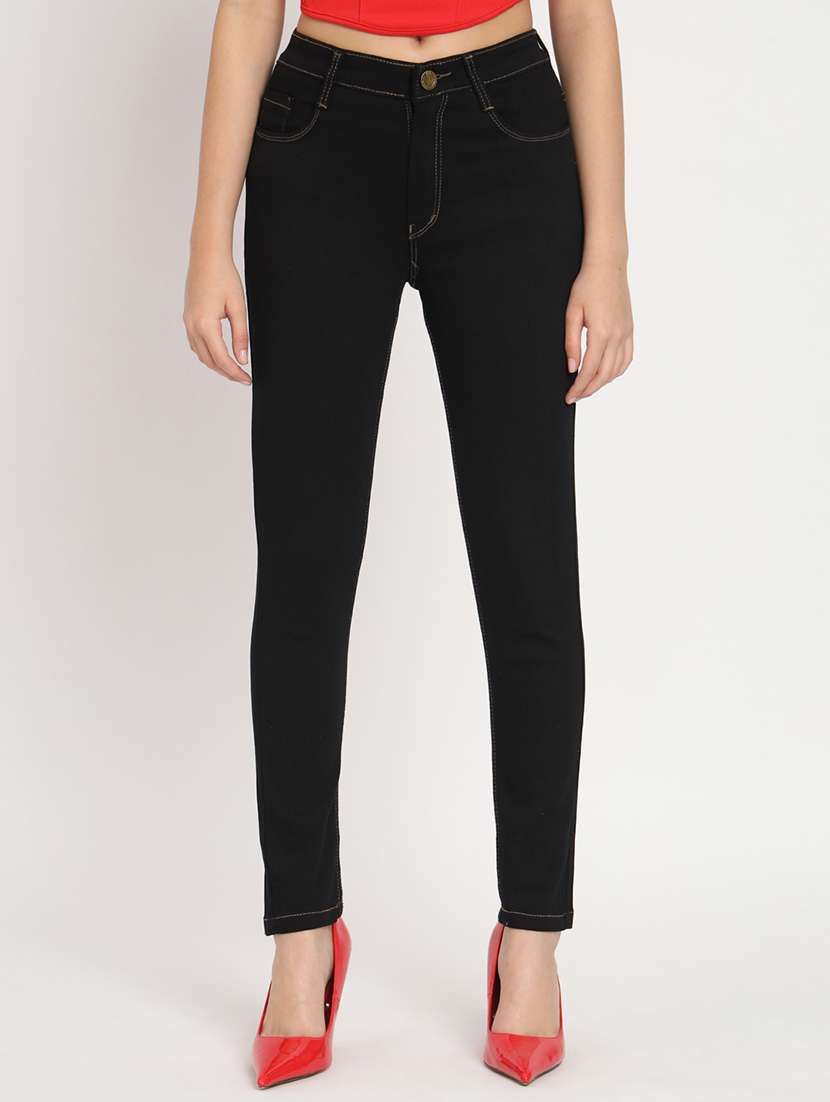women's plain slim fit jeans