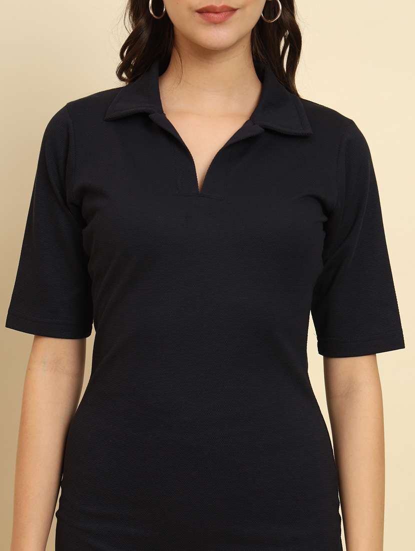 navy blue long slit dress - 20483939 -  Standard Image - 5