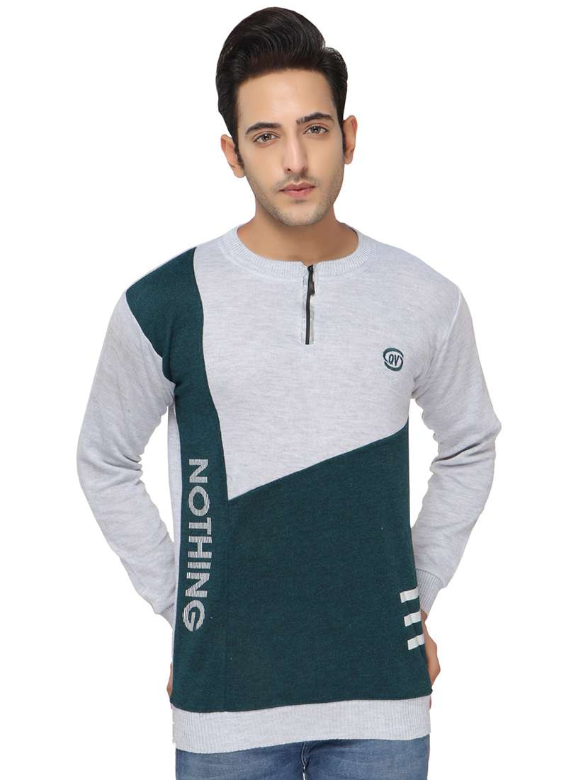 men color block long sleeve regular fit sweatshirt