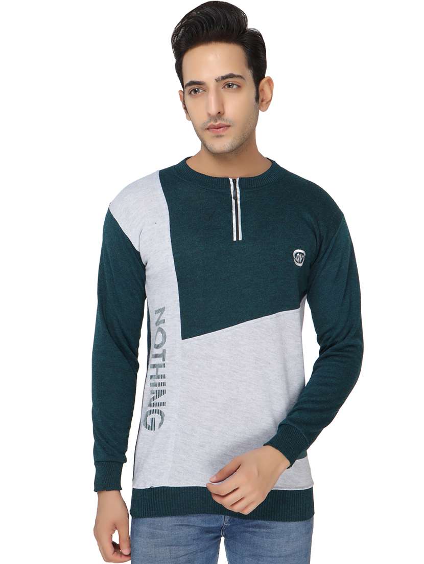mens color block sweatshirt - 20484368 - Zoom Image - 0