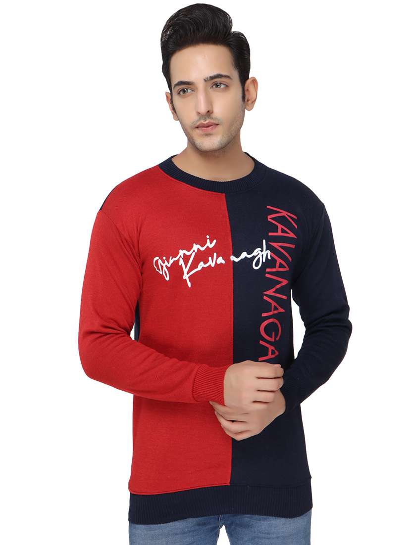 mens color block sweatshirt