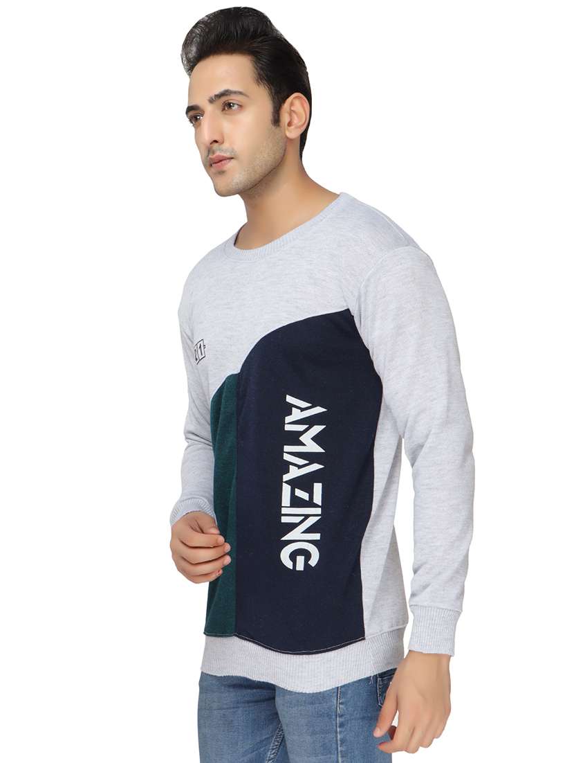 mens color block sweatshirt