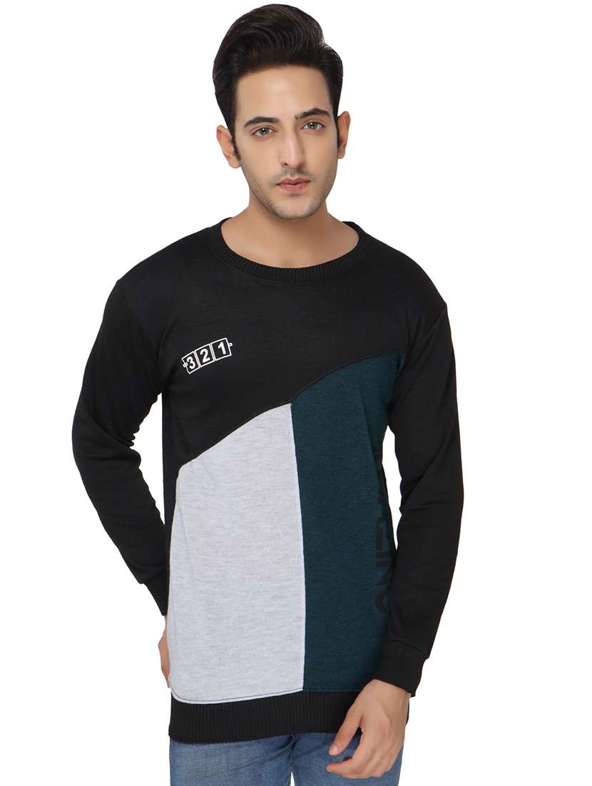 mens color block sweatshirt