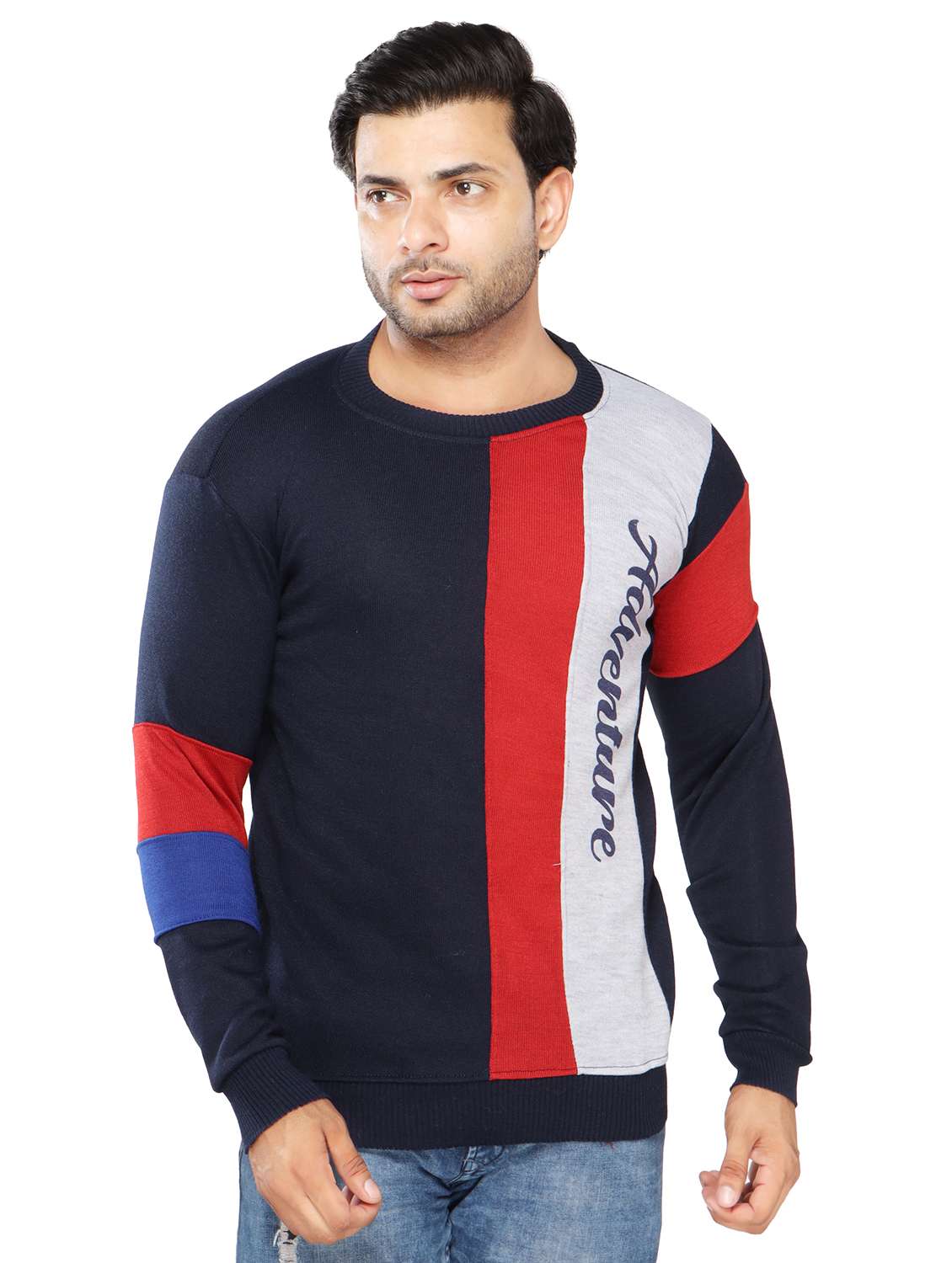 mens color block sweatshirt