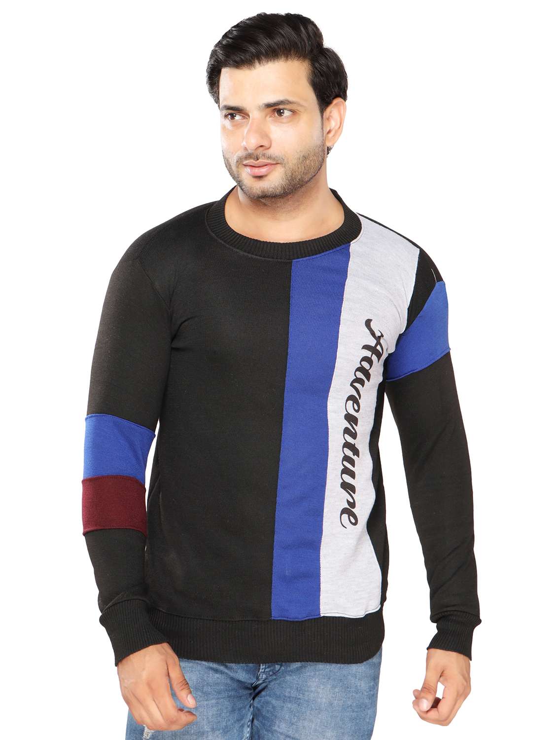 mens color block sweatshirt