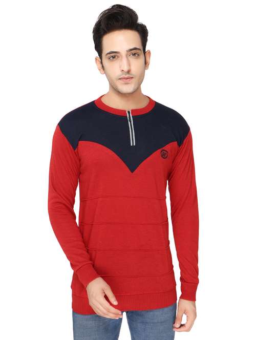 men color block long sleeve regular fit sweatshirt - 20484397 -  Standard Image - 0