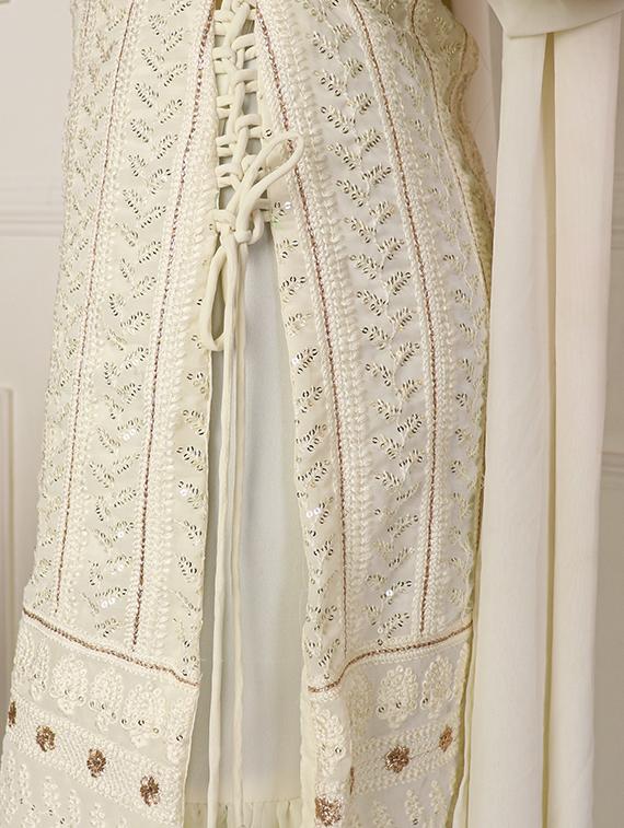 women off white kurta sharara set with dupatta - 20484571 - Standard Image - 3