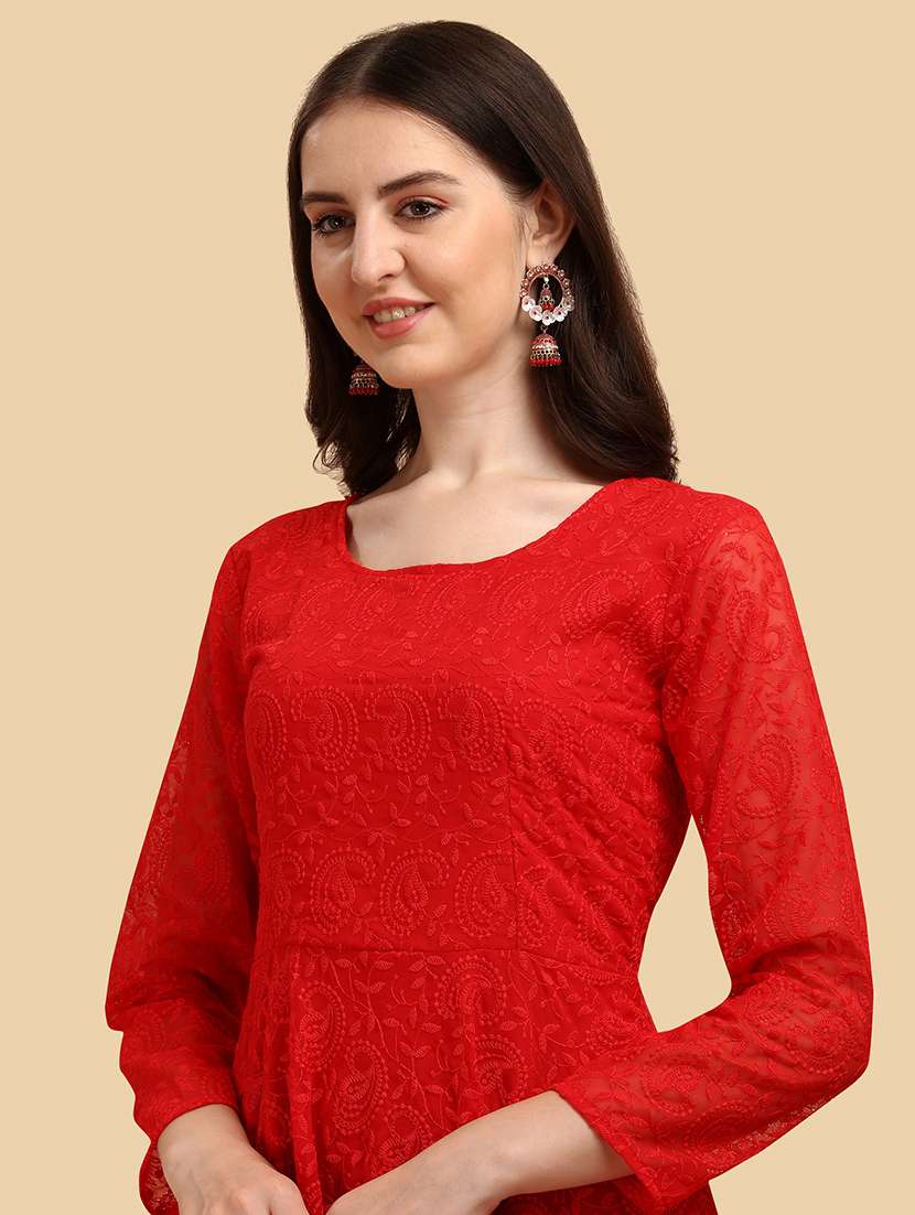 women embroidered kurta dupatta set - 20484632 - Standard Image - 3