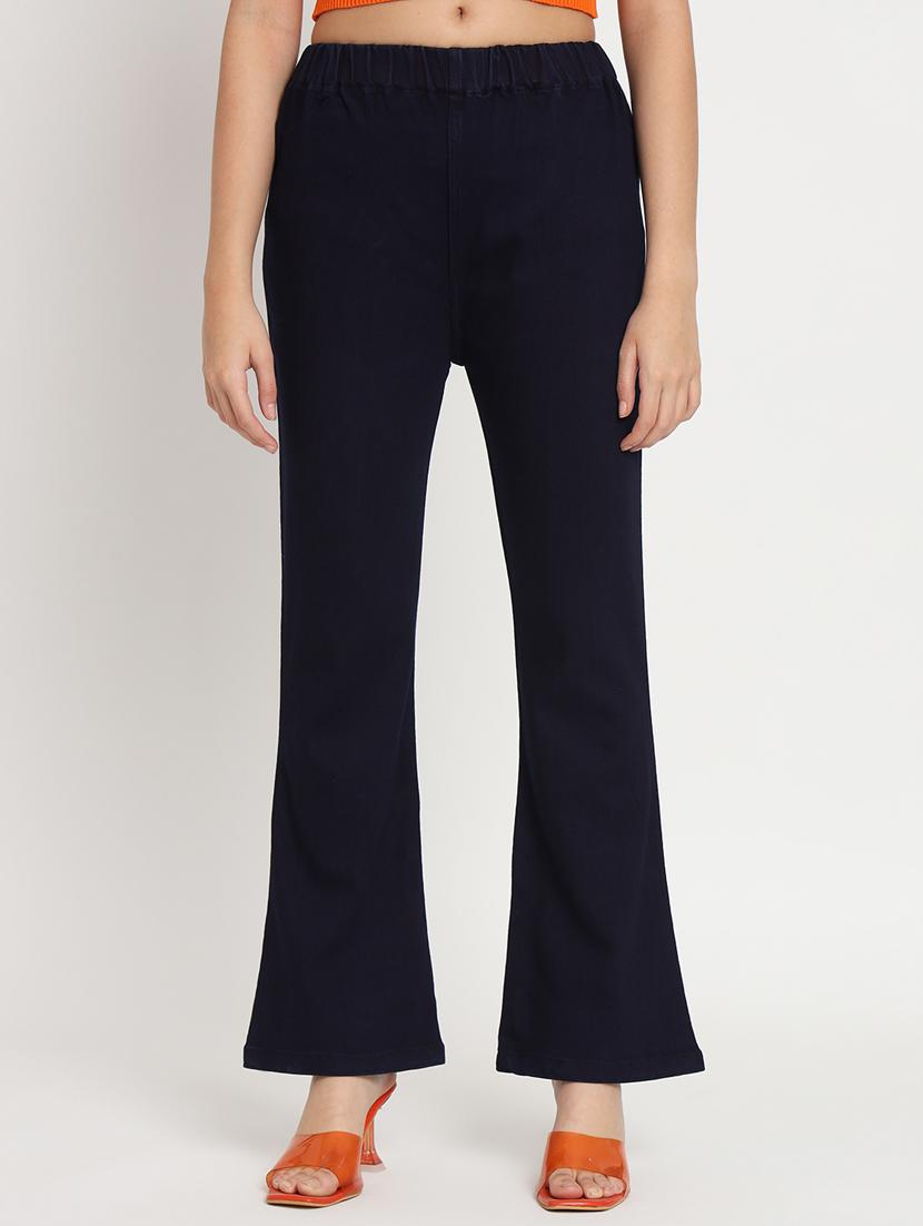 women solid navy blue denim jeggings - 20484652 -  Zoom Image - 0
