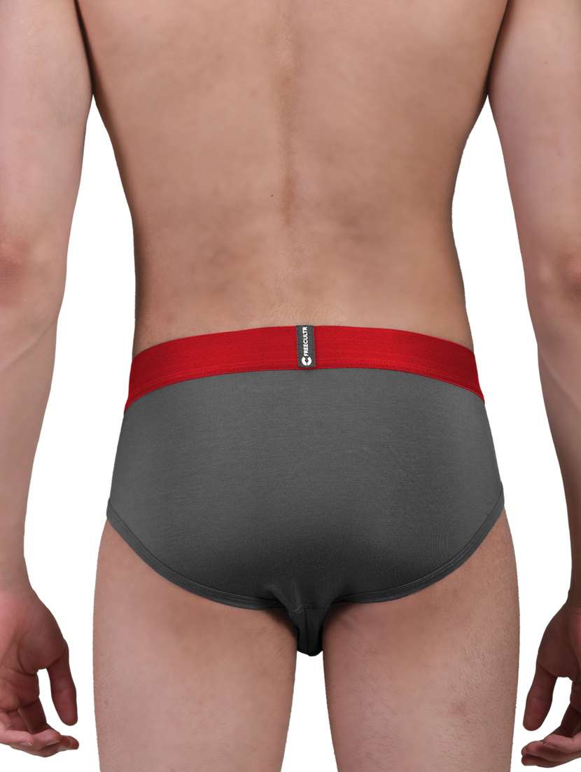 men grey set of 2 solid micro modal hipster briefs - 20484773 -  Standard Image - 3