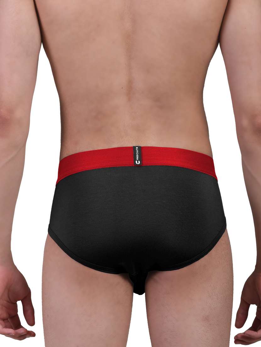men black set of 3 solid micro modal  briefs - 20484779 -  Standard Image - 3