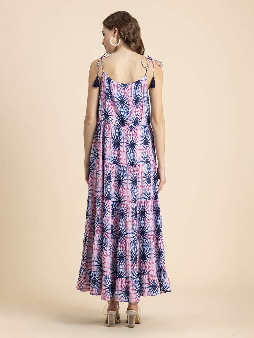 multi colored printed tiered dress - 20484898 -  Standard Image - 3