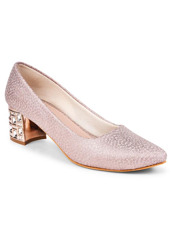 women pink embellished slip on pumps - 20485132 -  Zoom Image - 0
