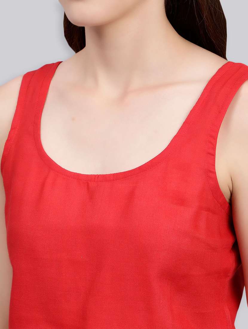 women set of 2 white & red camisole - 20485532 - Standard Image - 5