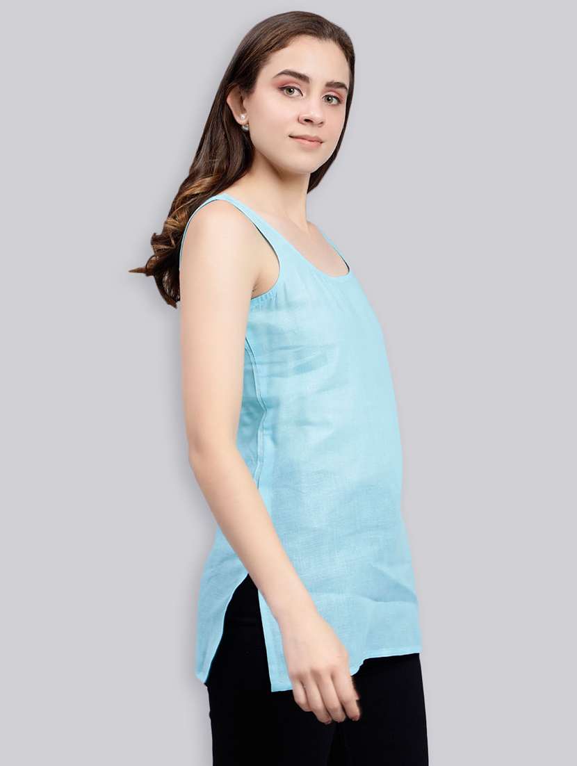 women set of 2 white & light blue camisole - 20485533 - Standard Image - 3