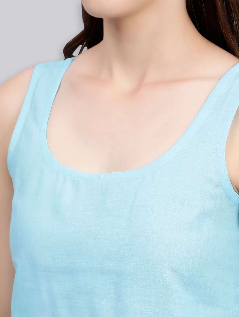 women set of 2 white & light blue camisole - 20485533 - Standard Image - 5