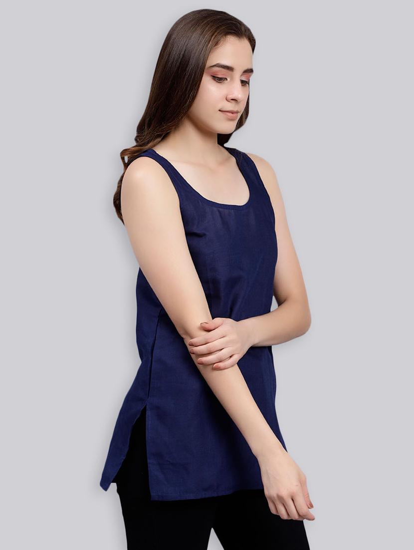 women set of 2 black & navy blue camisole - 20485643 - Standard Image - 3