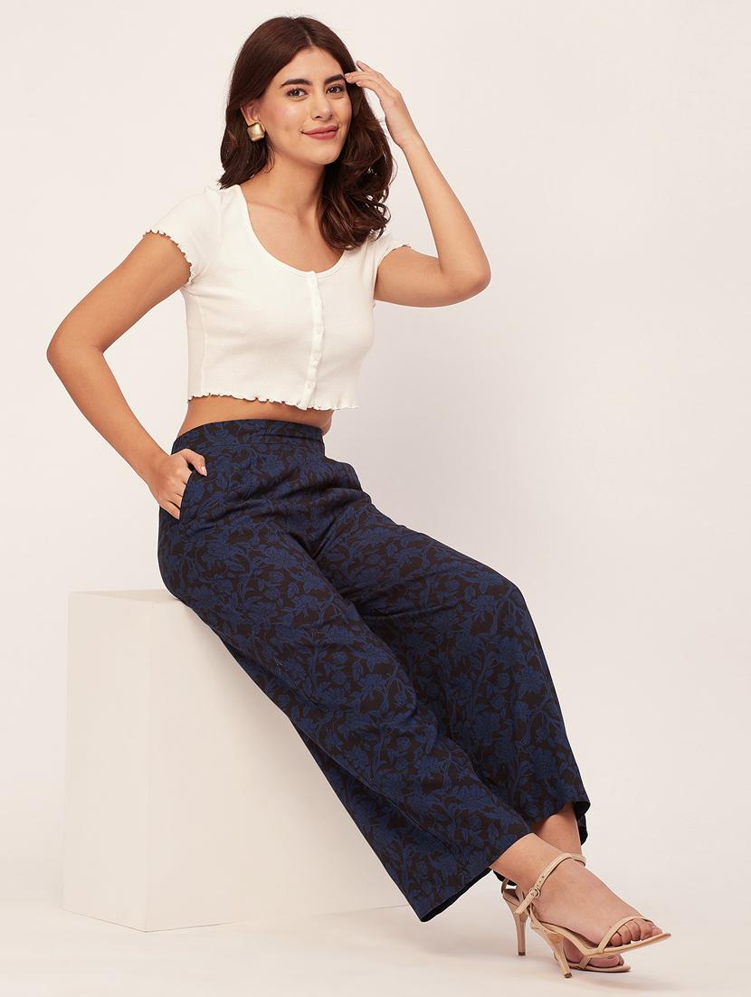 women floral print wide leg trouser - 20485678 - Standard Image - 3