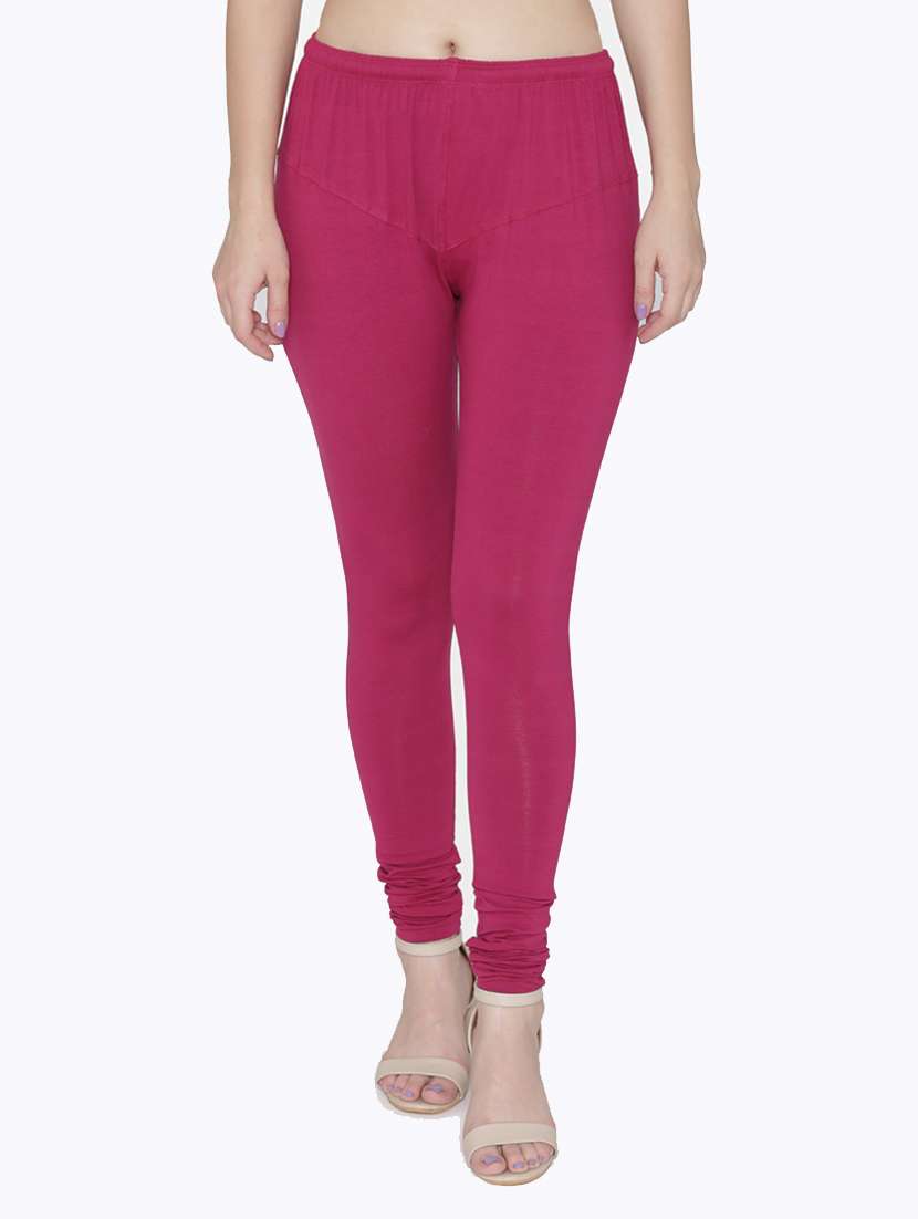 women pink solid churidar - 20485793 -  Zoom Image - 0