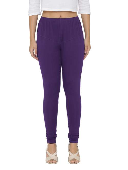 women purple solid churidar - 20485798 - Standard Image - 0