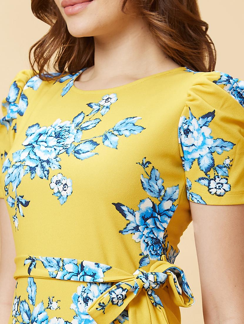 yellow floral bodycon dress - 20485860 - Standard Image - 5