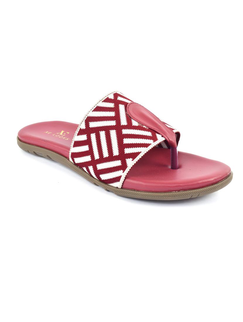 women self designed pink slip on flat sandal - 20486023 - Zoom Image - 0