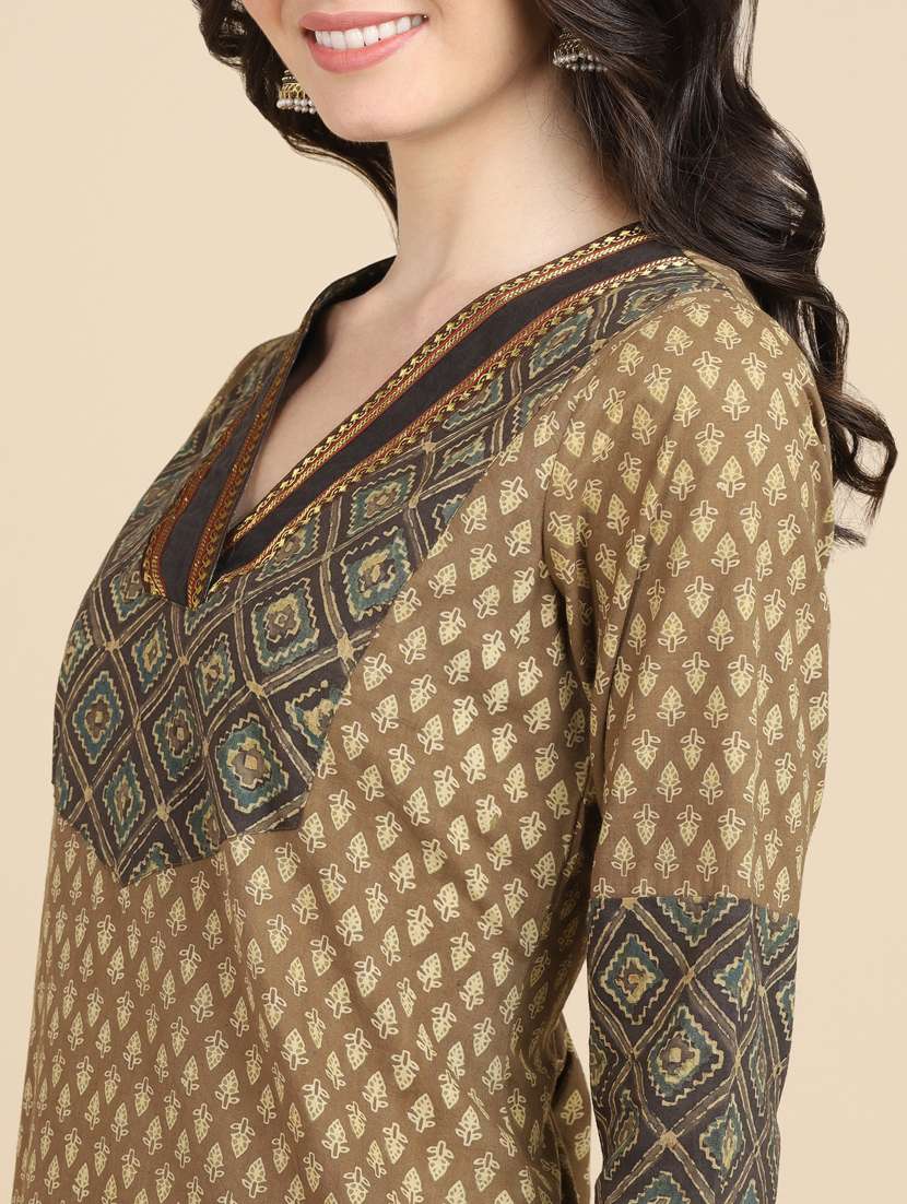 women three quarter sleeve kurta salwar with dupatta set - 20486114 - Standard Image - 5