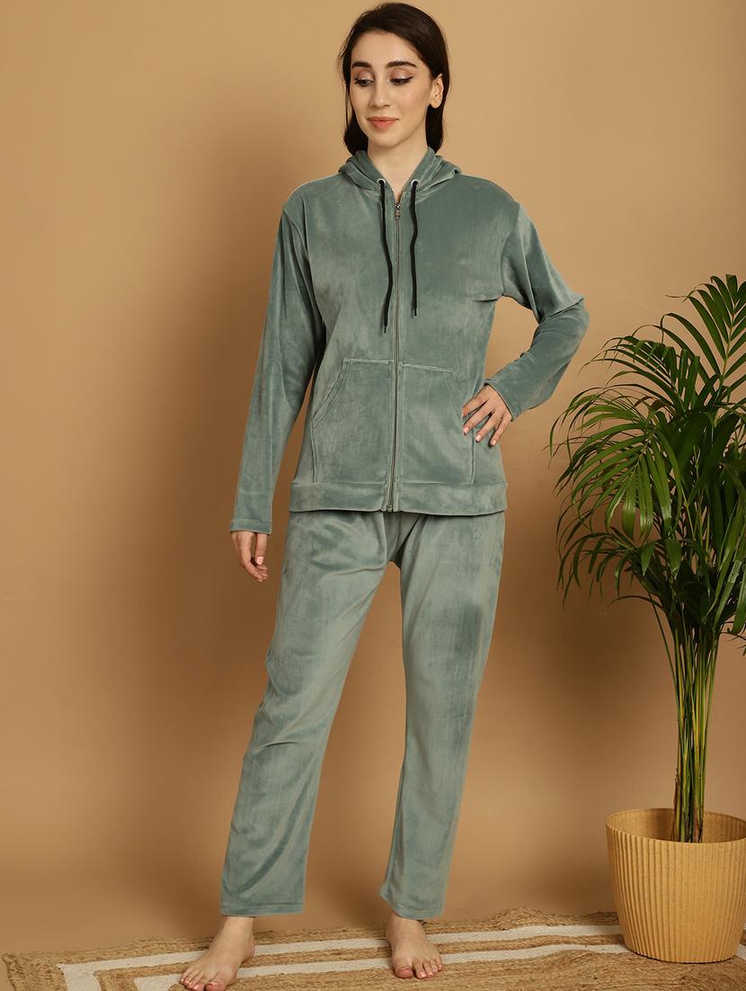 women green wool nightwear set - 20486473 - Zoom Image - 0