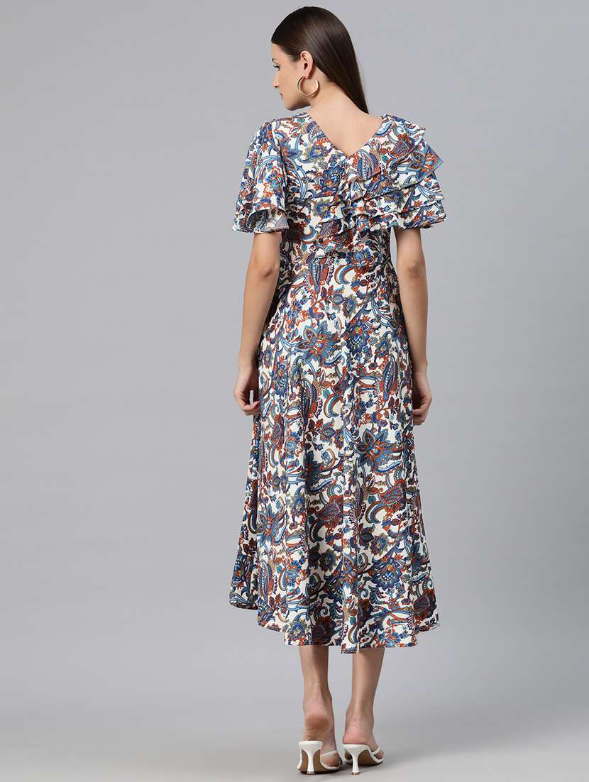 multi color printed a-line dress - 20486539 -  Standard Image - 3