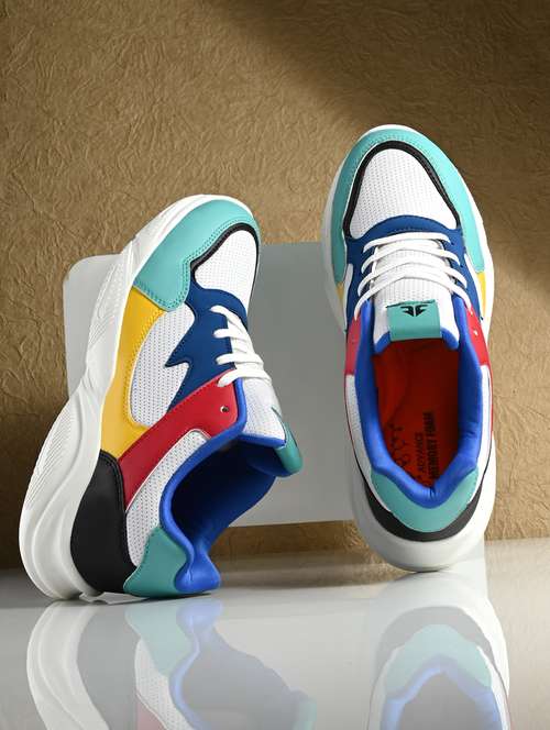 Men Color Block Lace Up Sport Shoe