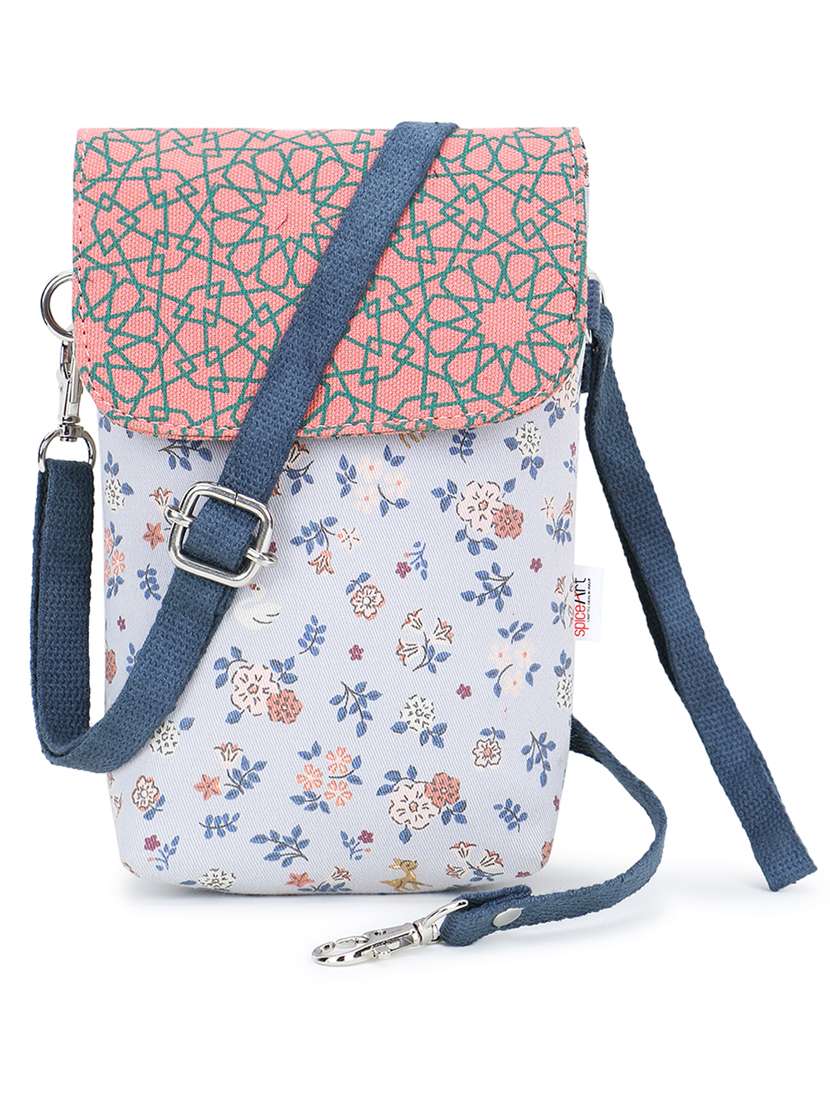 purist blue canvas printed sling bag - 20486880 - Zoom Image - 0