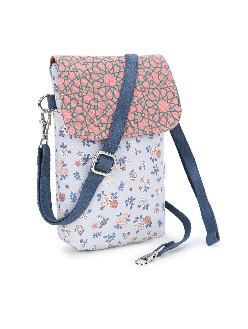 purist blue canvas printed sling bag - 20486880 - Standard Image - 3