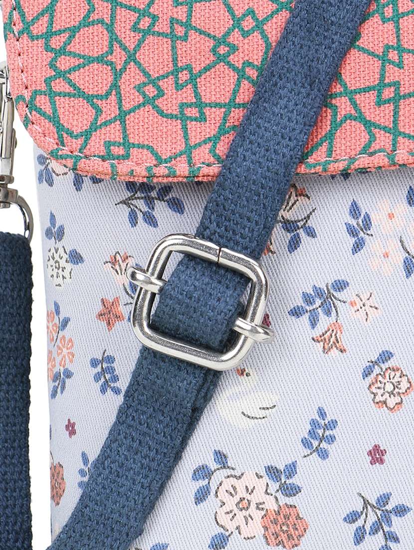 purist blue canvas printed sling bag - 20486880 - Standard Image - 5
