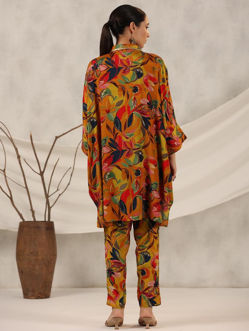 women mustard shirt collar co-ord sets - 20487166 - Standard Image - 3
