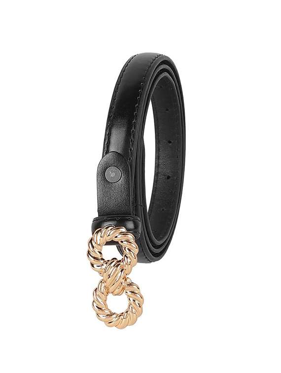 zevora black women's leather belt