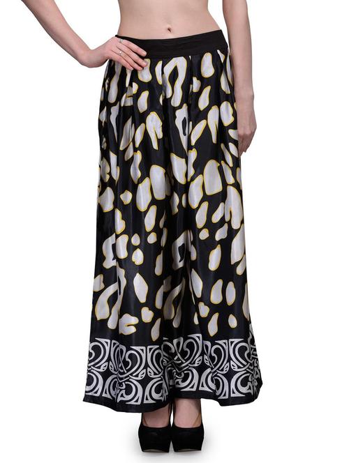 women black satin box pleat maxi skirt - 20487328 - Standard Image - 0