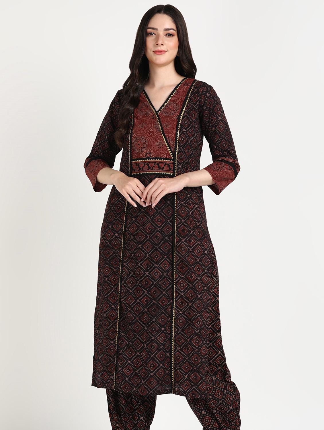 women block printed a-line kurta - 20487408 - Zoom Image - 0